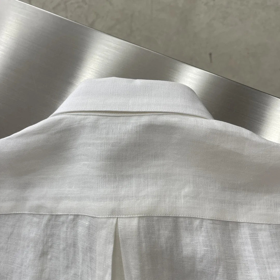 Kiton summer 2025 new cotton and linen blend fabric dark pattern texture fashion casual men's long-sleeved shirt
