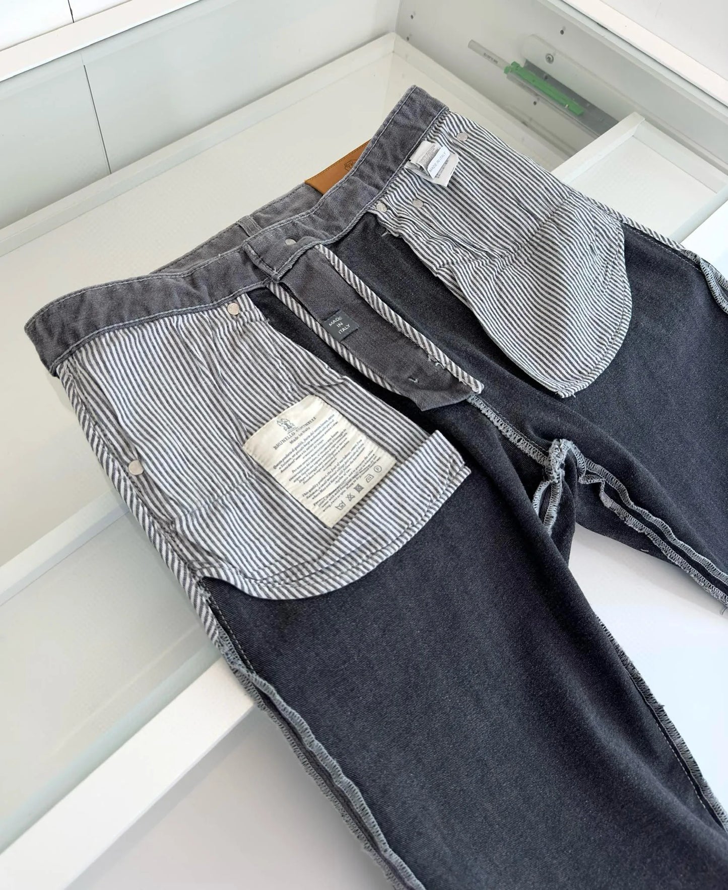 Italy BC old money style men's clothing 25 spring and summer new washed gray fashion business casual small straight jeans