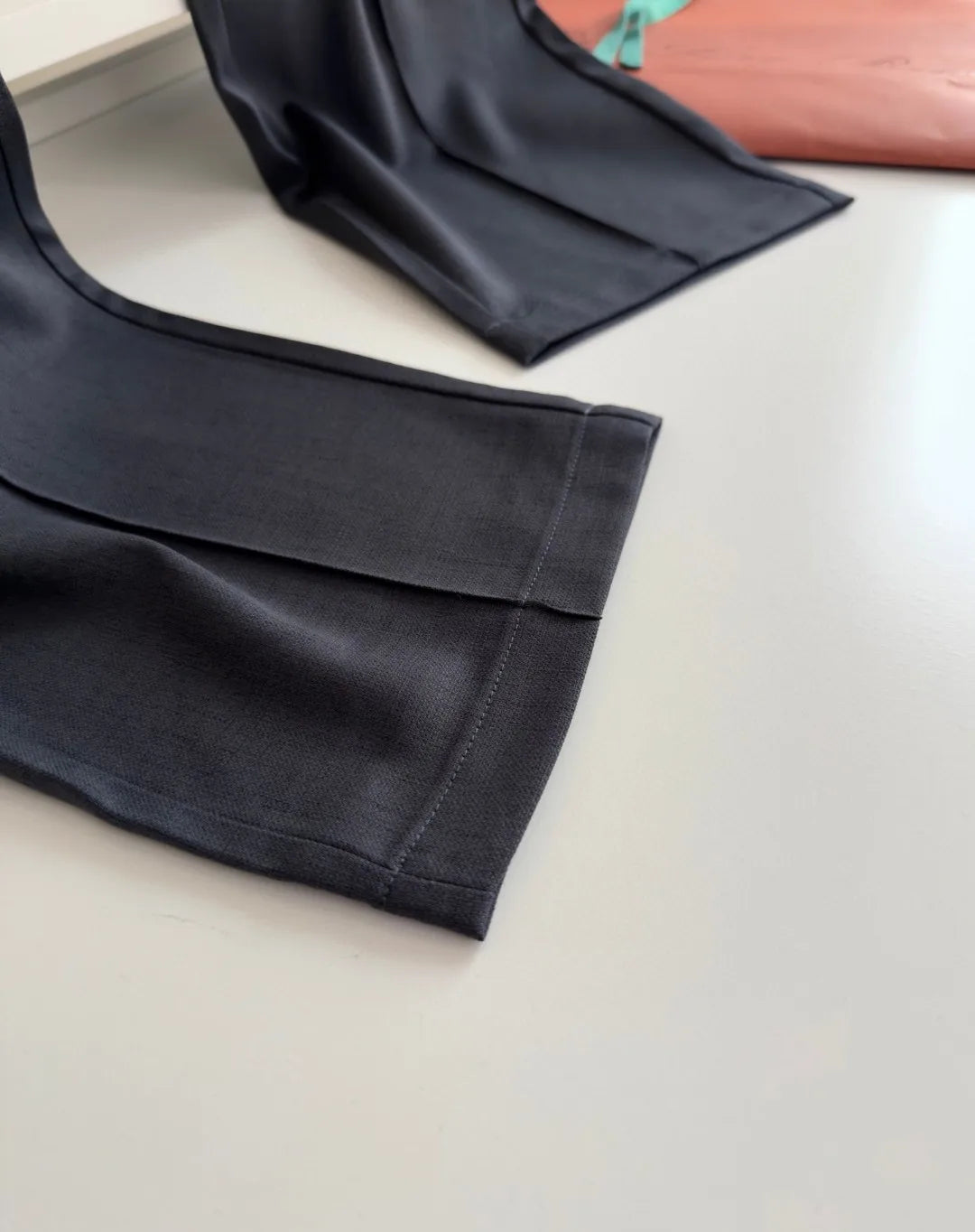 Italian LP European and American light luxury men's clothing summer linen Tencel elastic waist tether straight casual pants