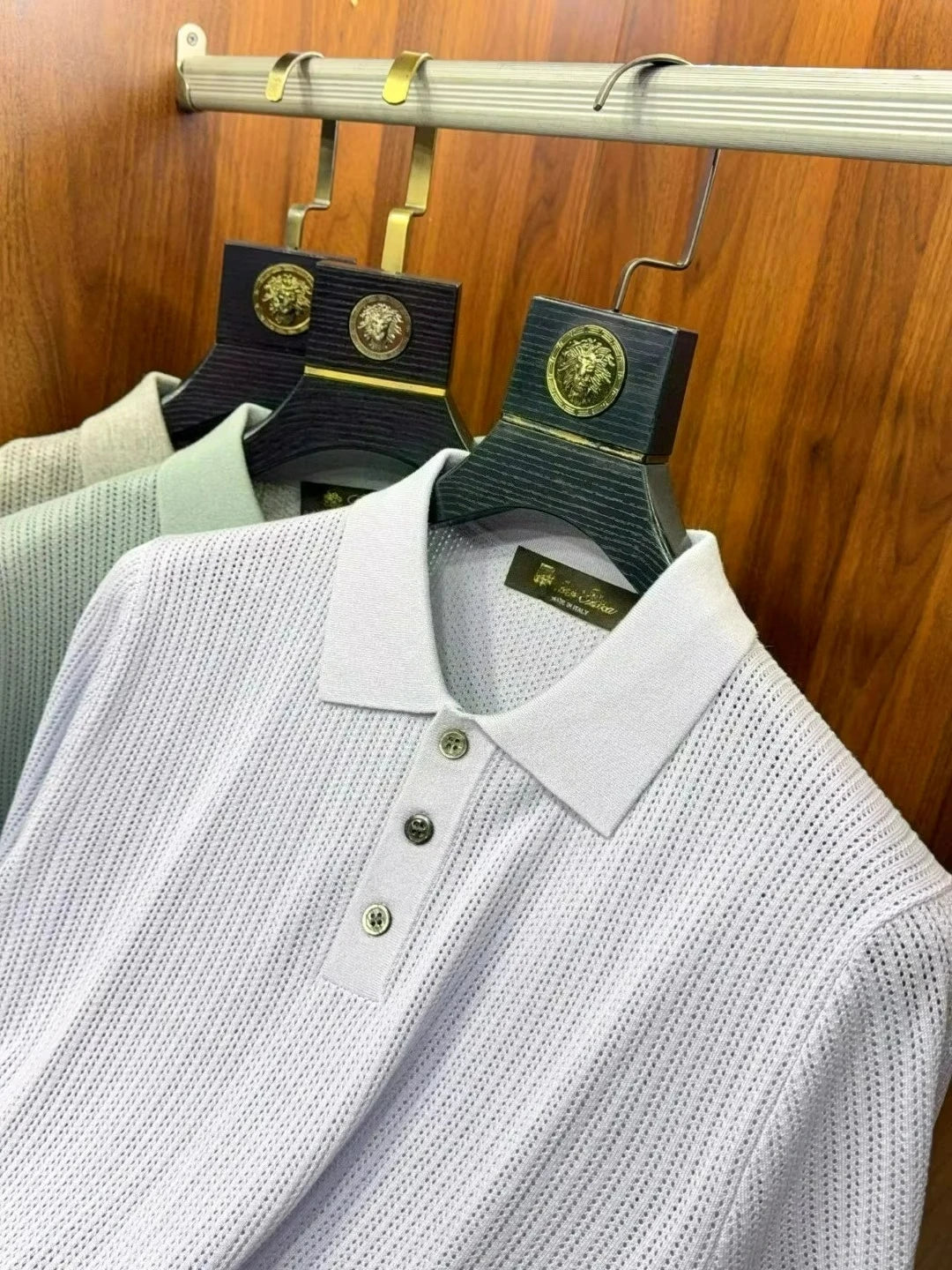 Italian LP Old Money Wind 25 Summer Mulberry Silk Mixed Cashmere Flip Collar Short Sleeve Casual Polo Shirt