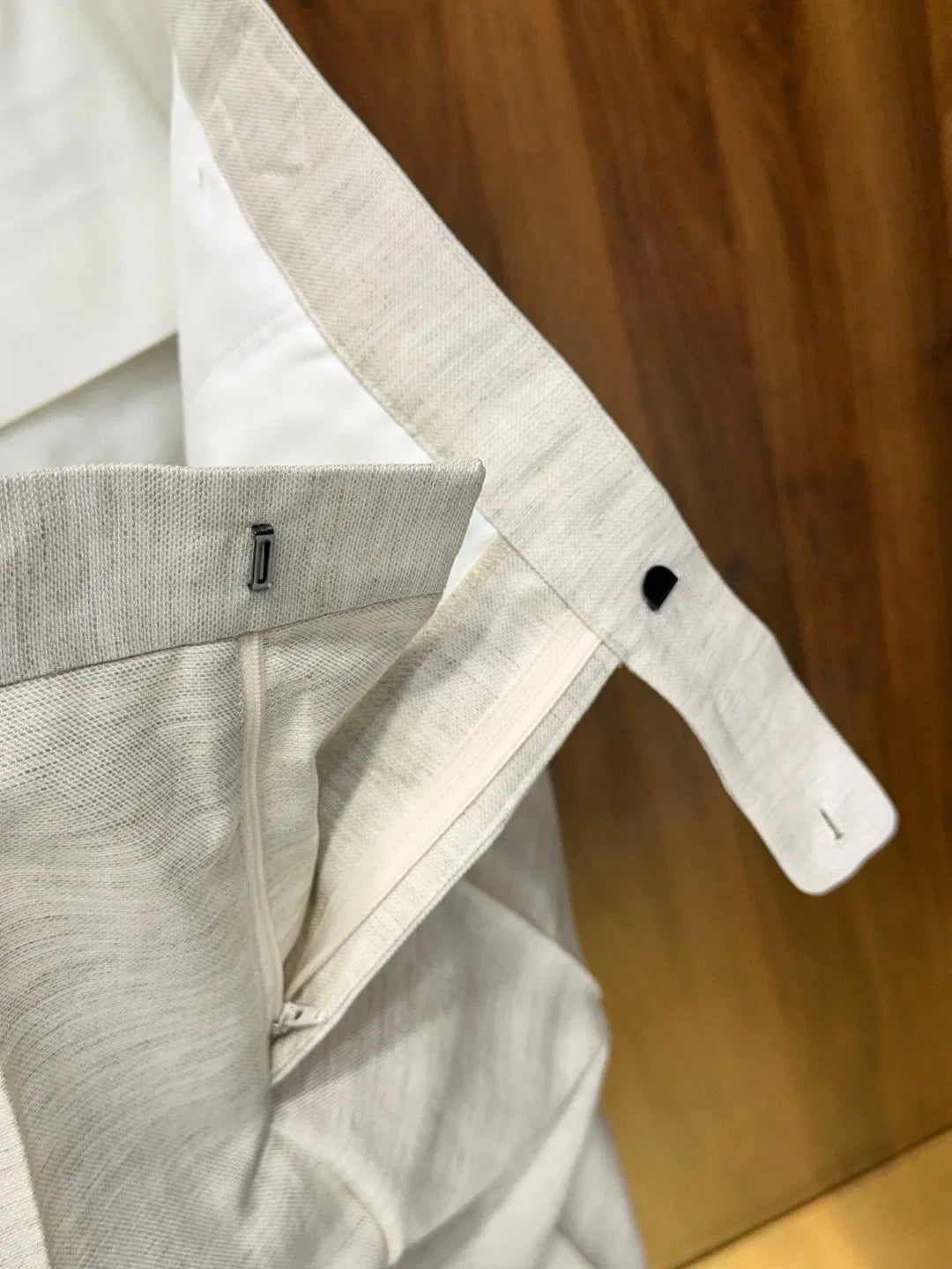 Italian style European and American LP light luxury men's summer linen Tencel straight tube minimalist business casual trousers