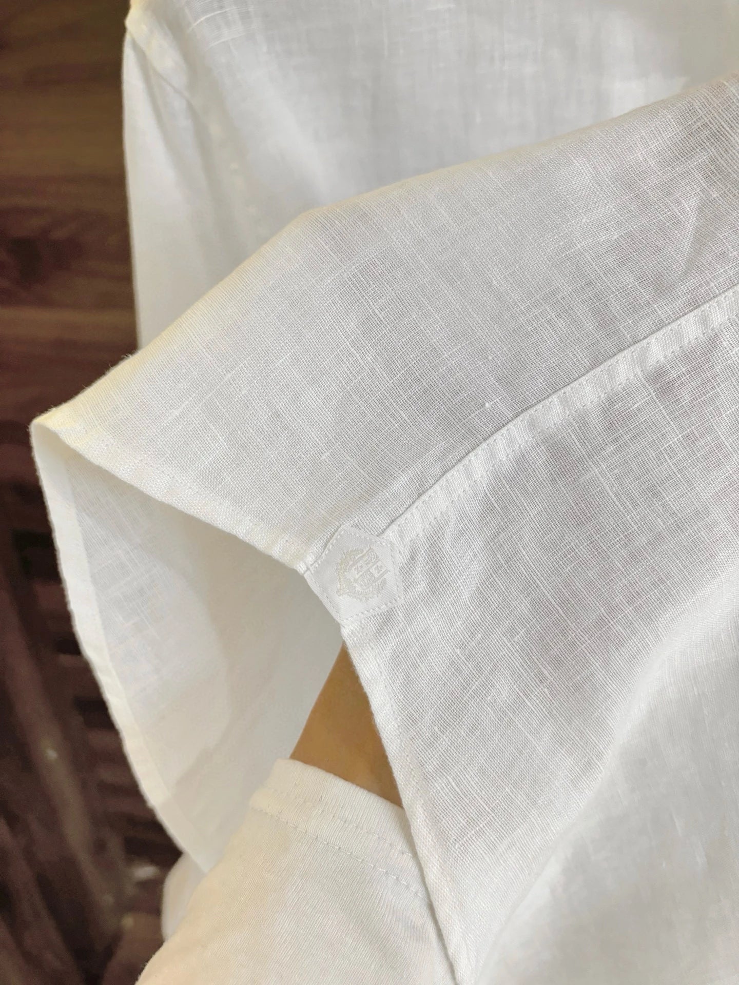 Italian LP old money style light luxury men's high version 100% linen business casual elegant long-sleeved shirt