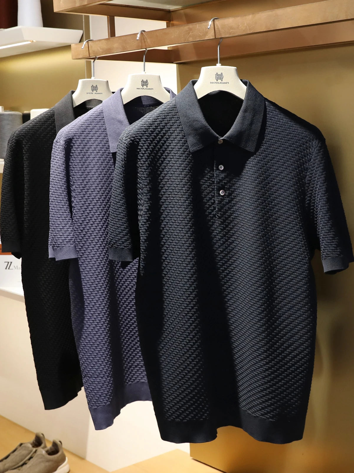 2025 summer new high-end business casual elastic breathable cool short-sleeved polo shirt