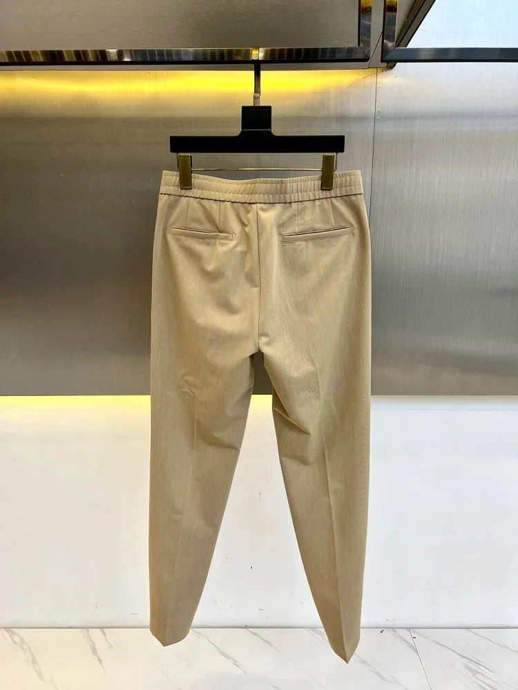 25 summer new kiton chiton men's solid color straight pants solid color simple fashion versatile casual pants trousers