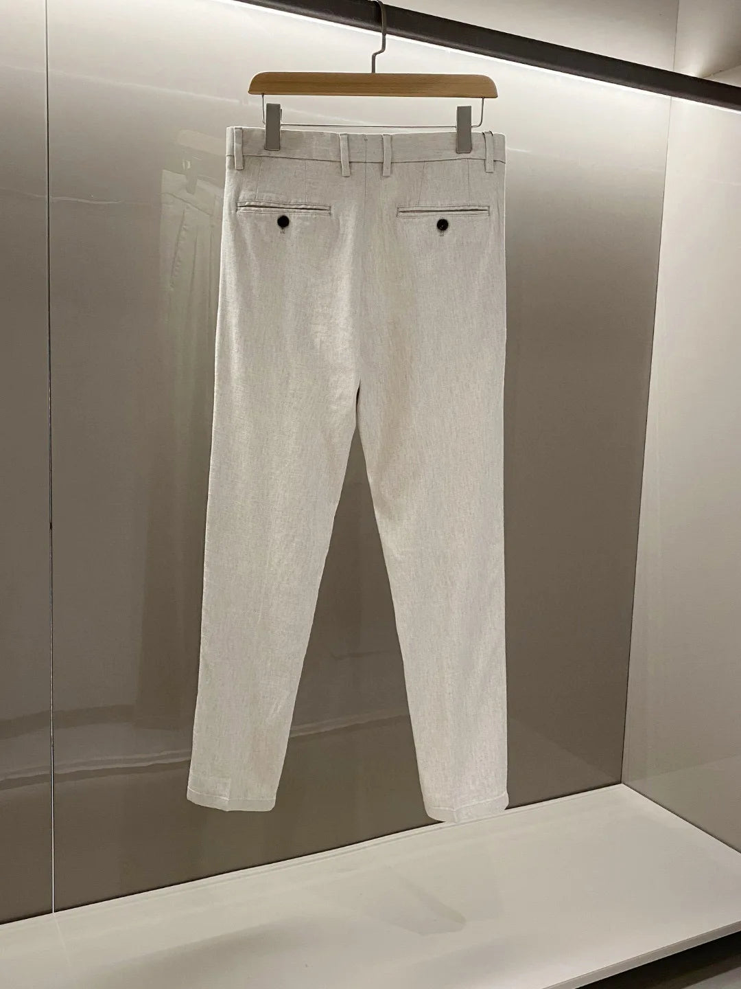 Fashion light luxury Italian LP men's clothing spring and summer new linen viscose fashion old money style business casual pants