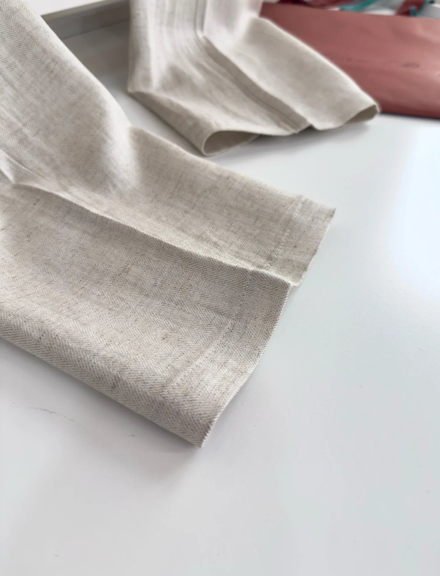 Italian LP men's summer new Tencel linen sweat-absorbing breathable simple fashion straight casual pants