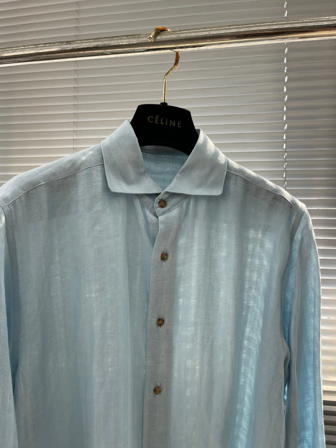 Kiton summer 2025 new cotton and linen blend fabric dark pattern texture fashion casual men's long-sleeved shirt