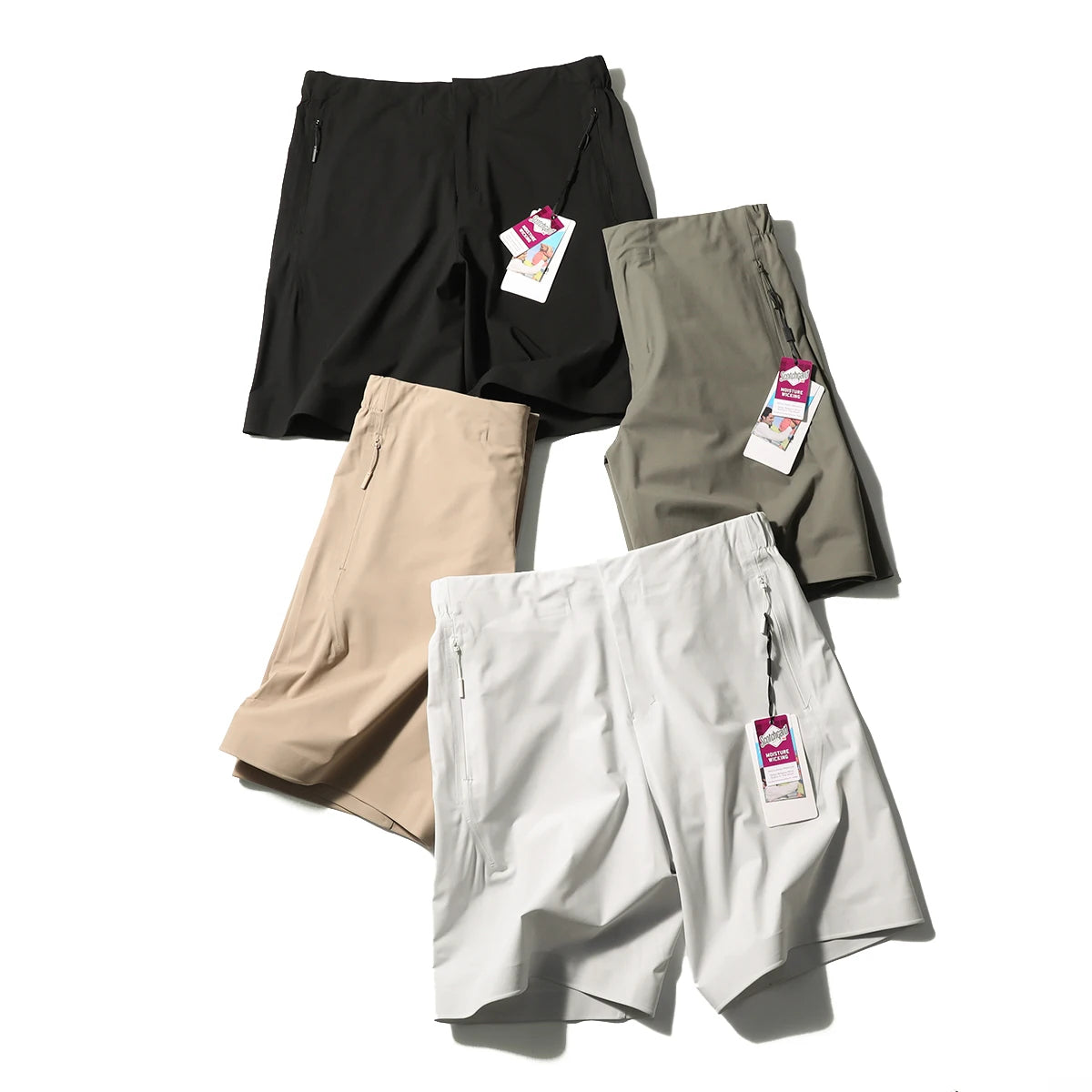 City outdoor 2025 summer new men's urban commuter sports shorts elastic quick-drying woven five-point pants 9075