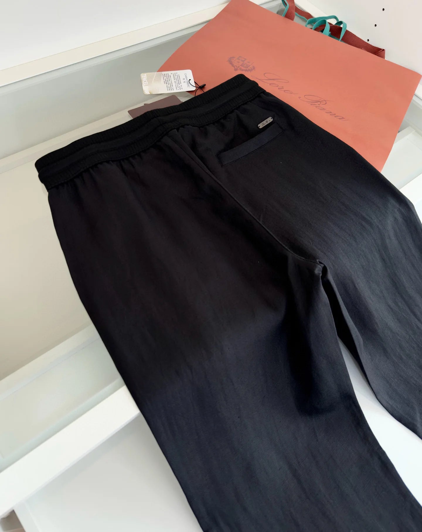Italian LP men's summer new Tencel linen sweat-absorbing breathable simple fashion straight casual pants