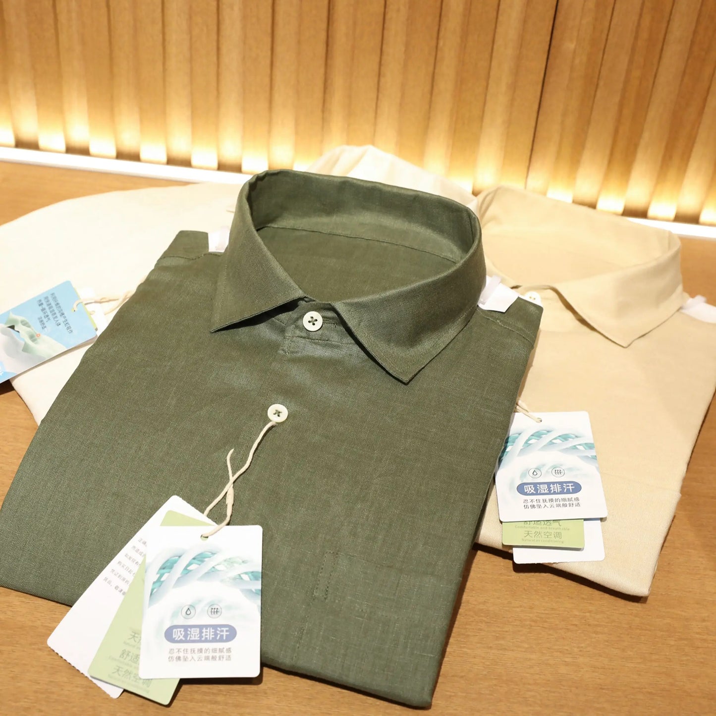 LP Italian luxury 2025 spring and summer new men's high-end old money style 100% linen cool long-sleeved shirt