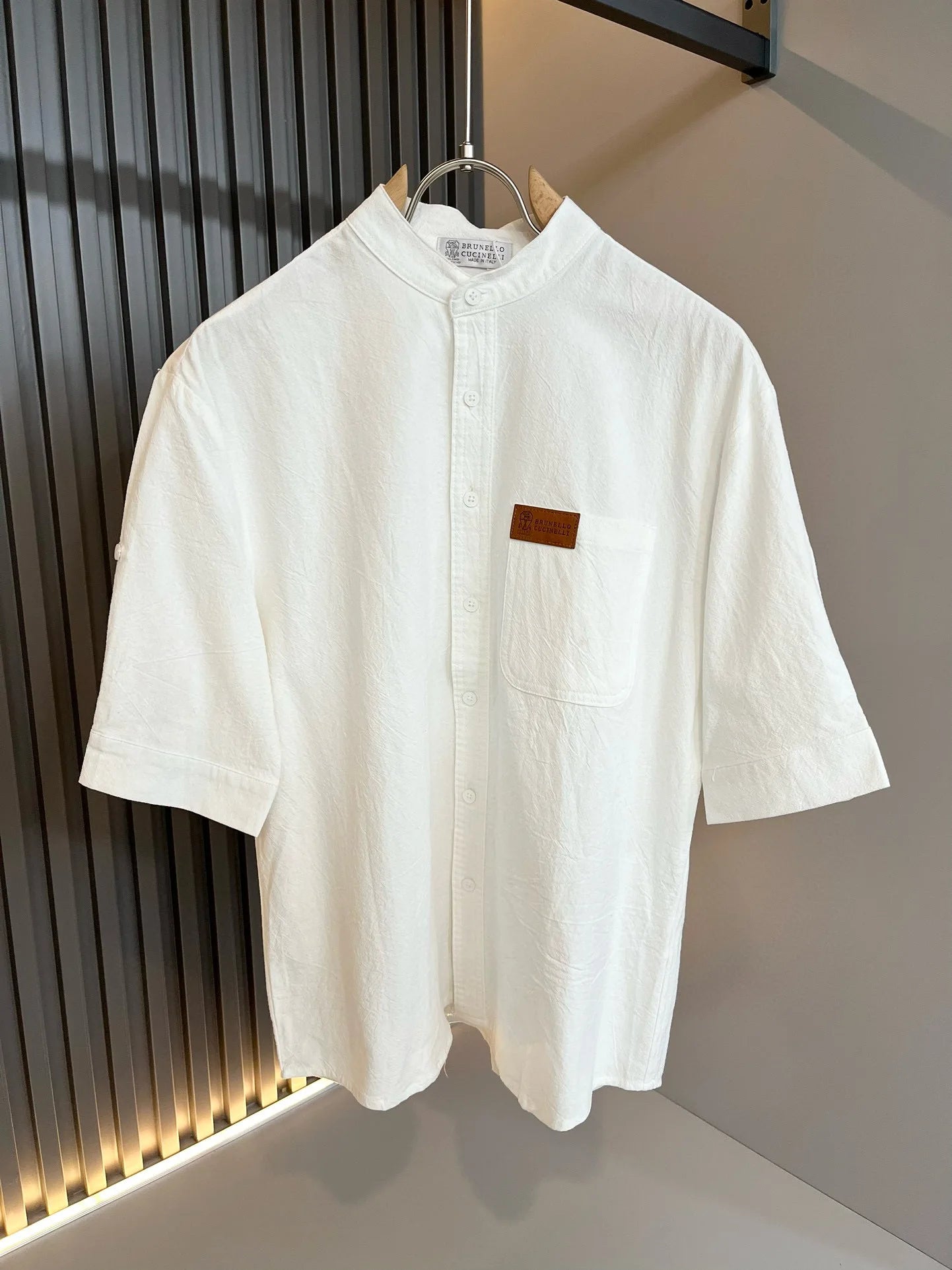 BC old money style men's clothing 24 autumn new solid color simple and versatile fashion business casual short-sleeved shirt