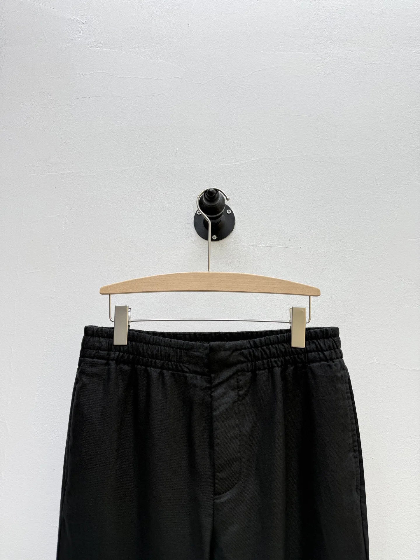High quality, old money style 100% linen, elastic waist fashion loose straight linen casual trousers