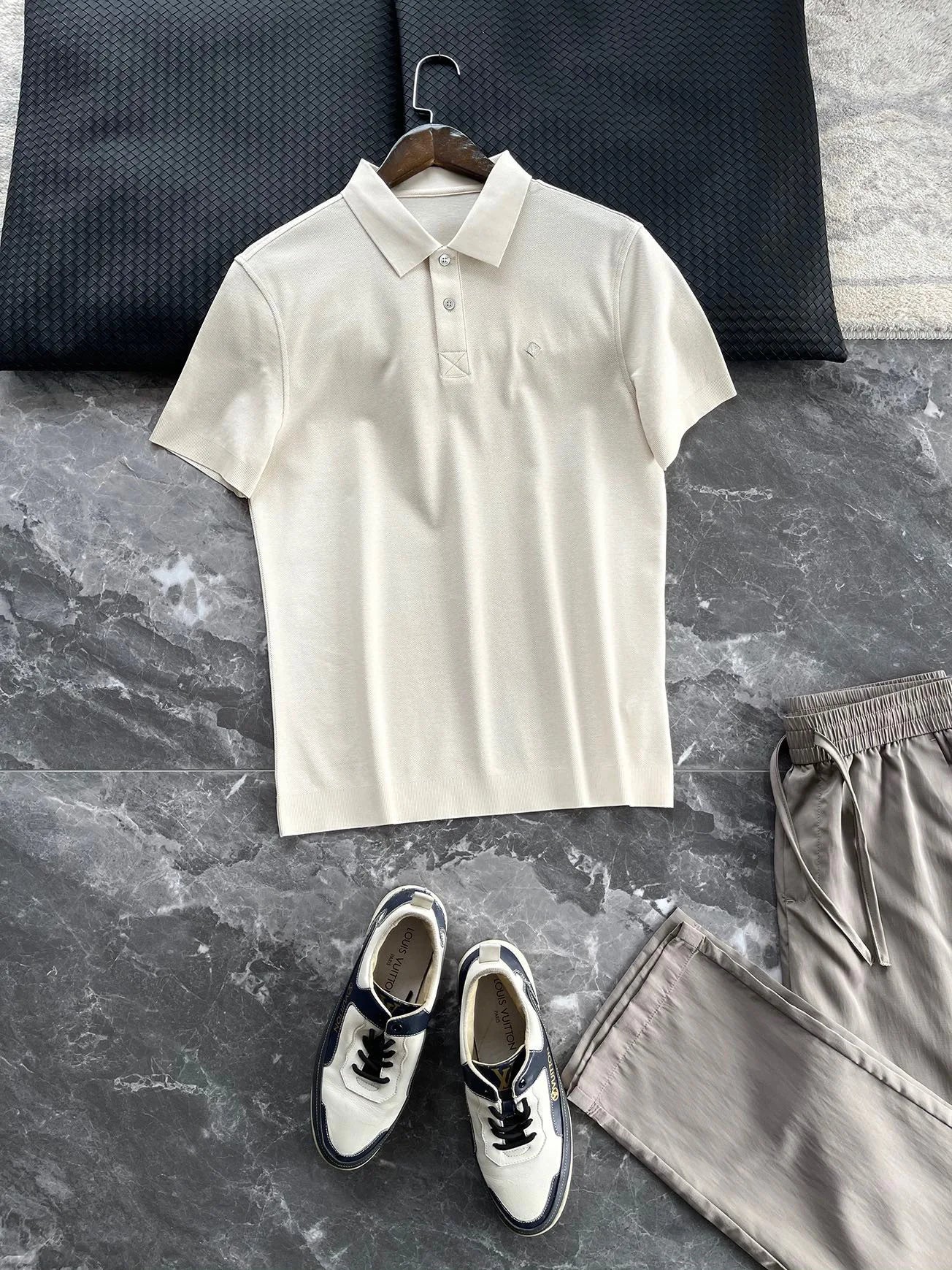 Summer, light luxury business commute casual lapel short-sleeved T-shirt polo shirt