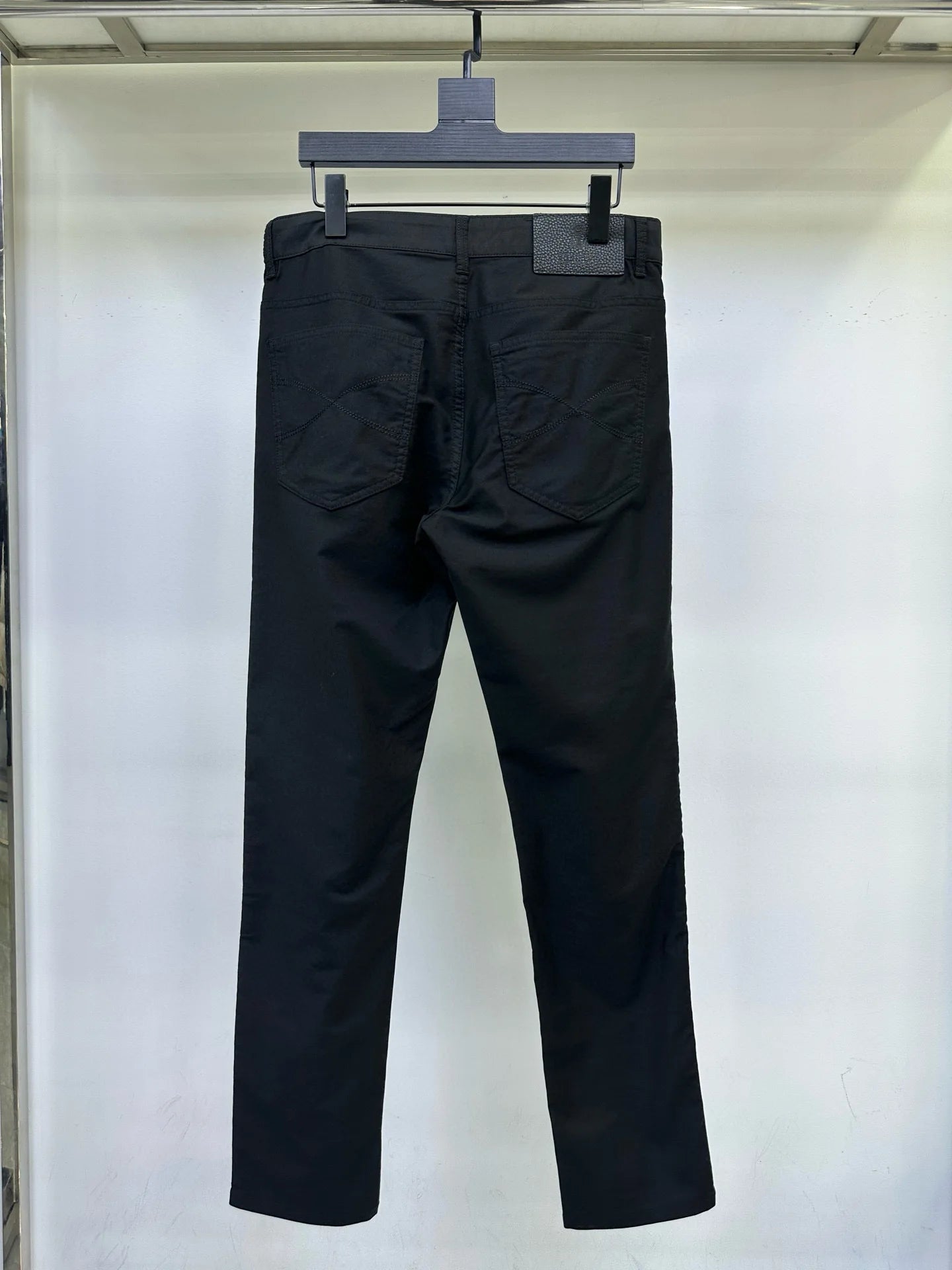 Italian BC Men's New Micro Elastic Breathable Simple Solid Color Fashion Old Money Style Straight Tube Casual Pants