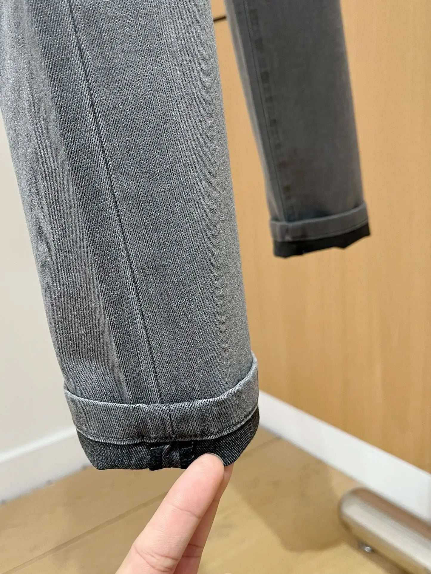 25 spring and summer new Italian kiton chiton solid color fashionable versatile slim-fitting small feet men's casual jeans