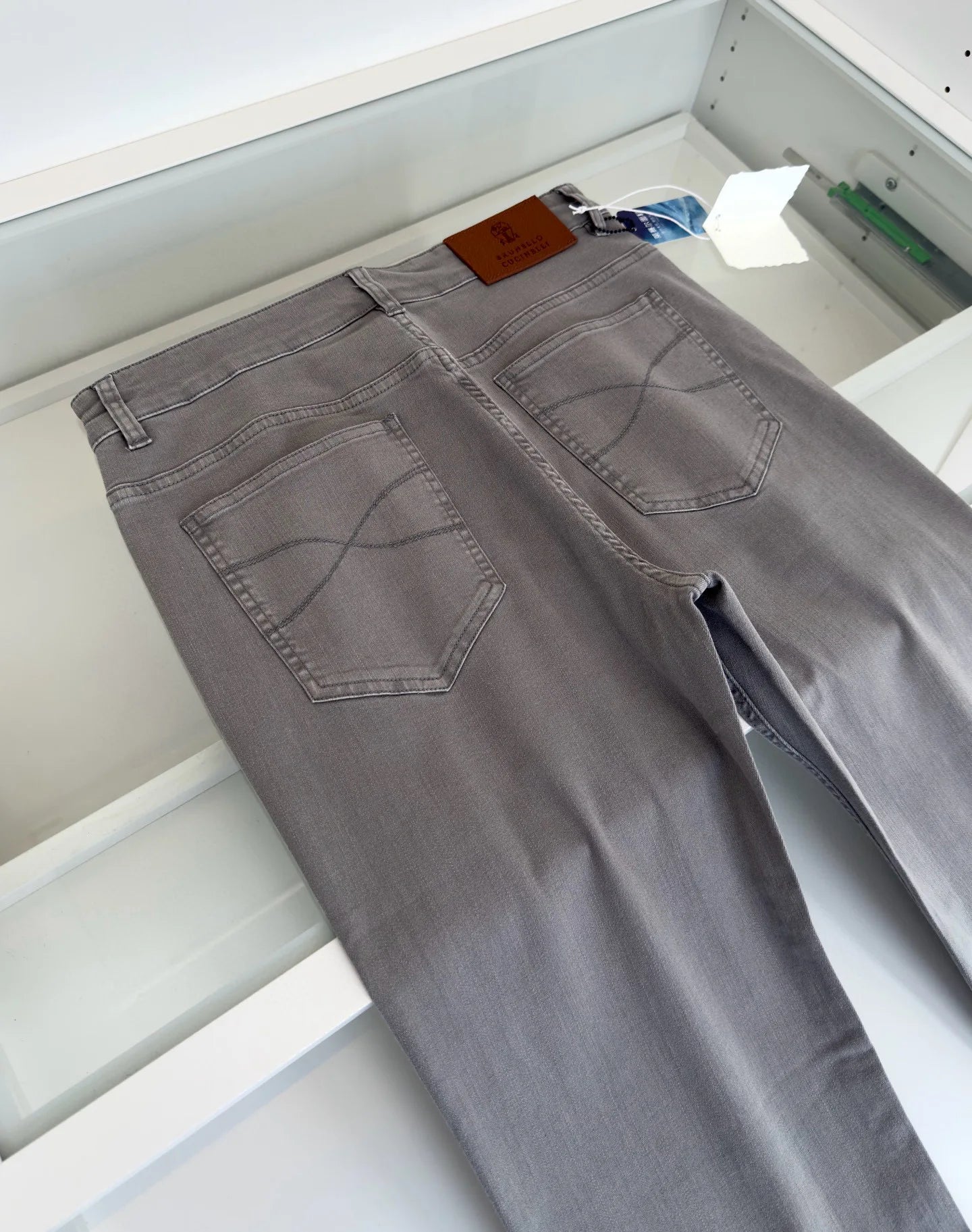Italy BC men's spring and summer new mulberry silk cool breathable fashion casual small straight jeans
