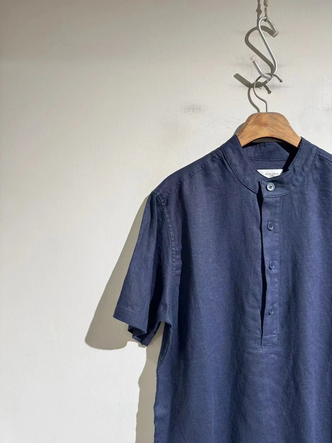 100% linen summer relaxation, loose and versatile breathable casual short-sleeved shirt