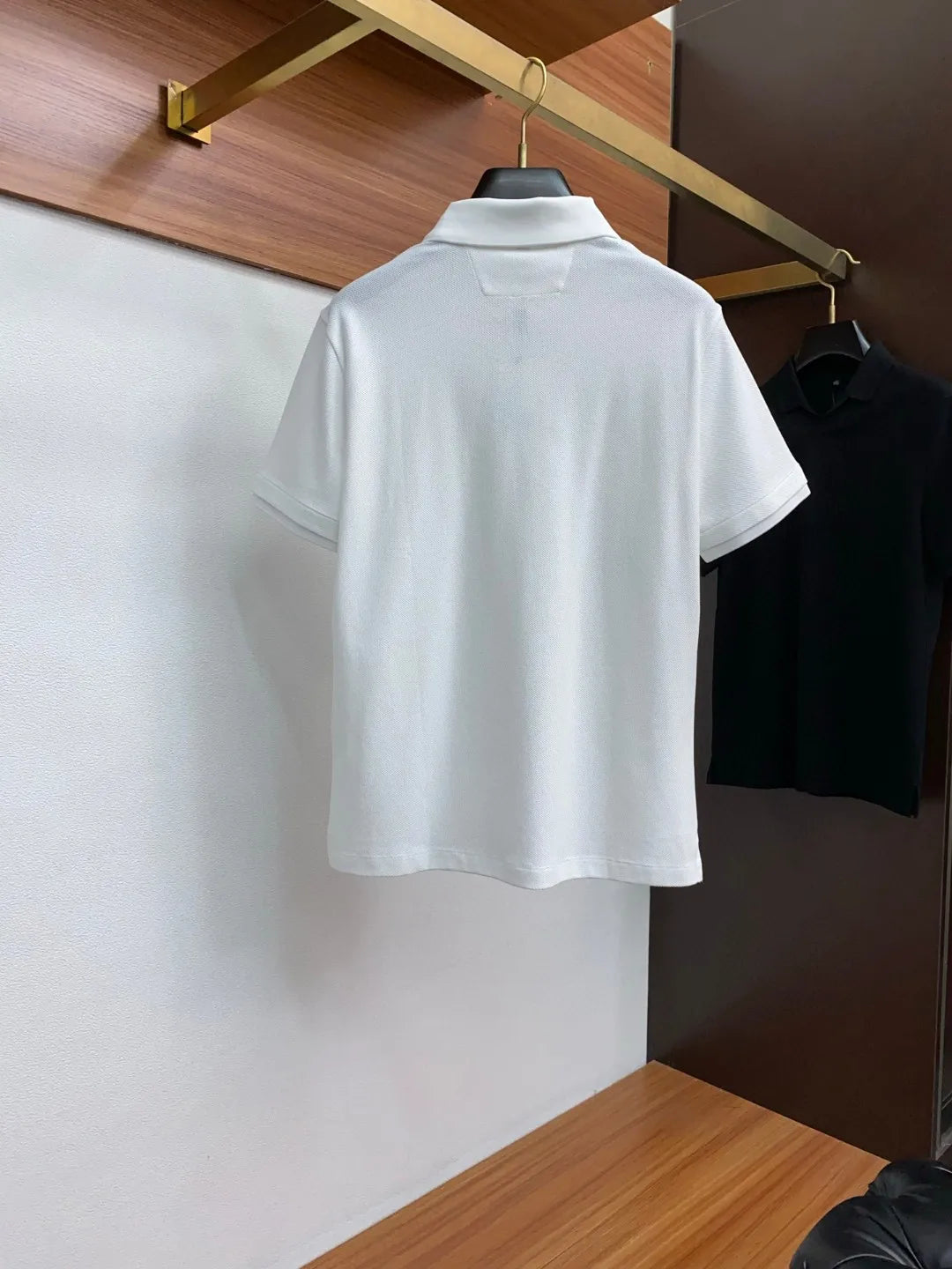Italian old money style summer pure cotton Haiou collar simple casual short-sleeved polo shirt