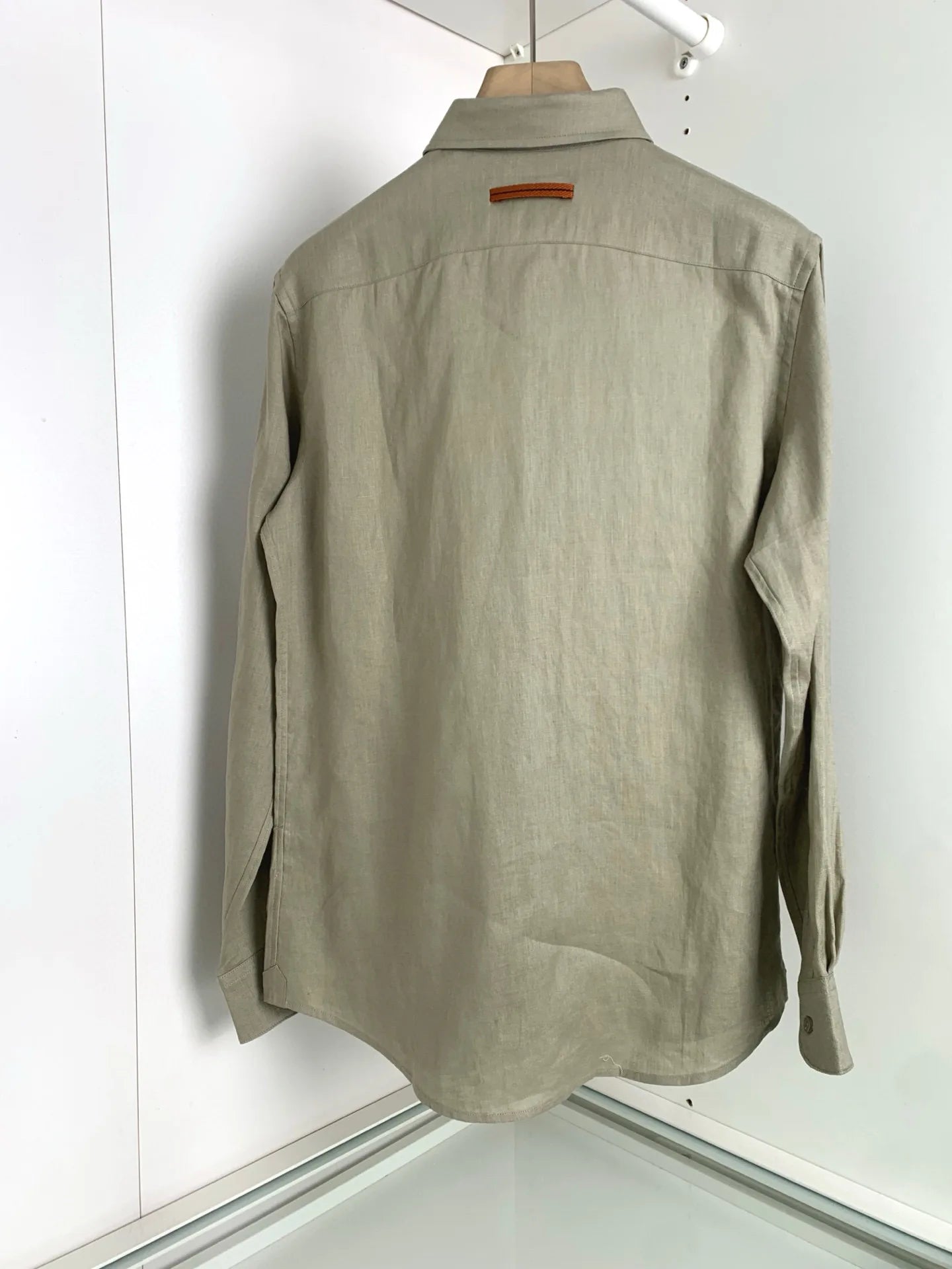 【Multiple color options】100% linen loose cut light luxury business casual breathable linen long sleeve shirt