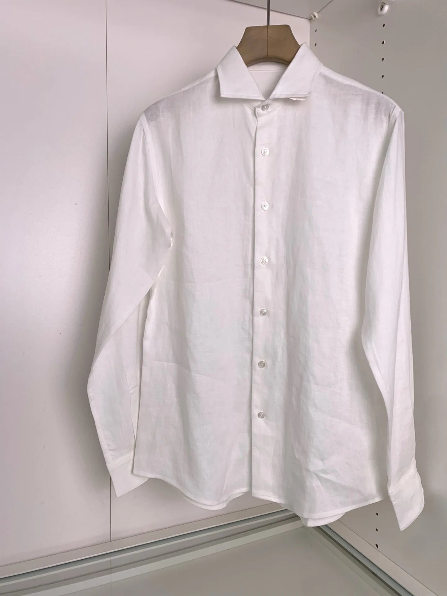 【Multiple color options】100% linen loose cut light luxury business casual breathable linen long sleeve shirt