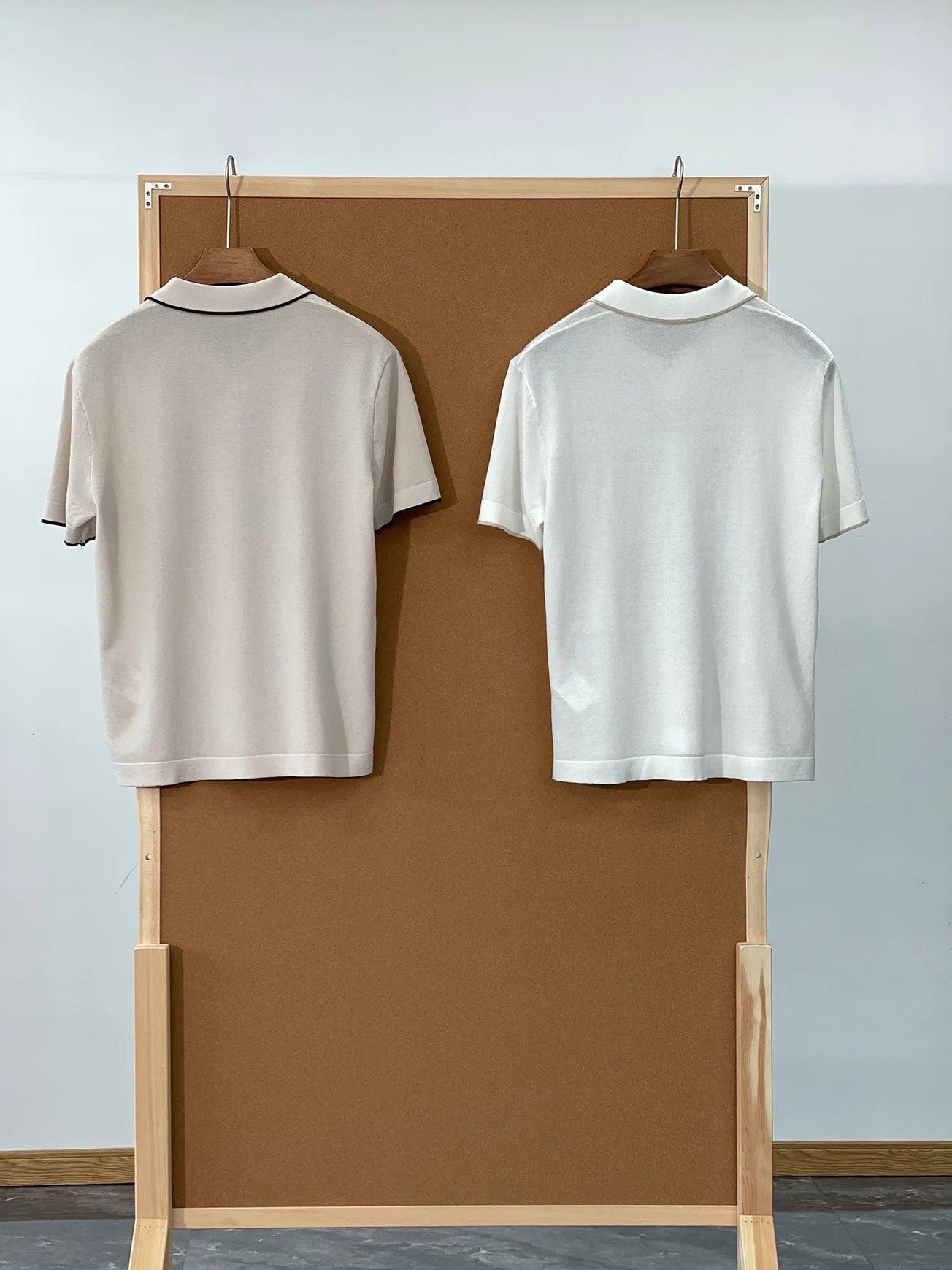 High-luxury business commuting, Lyocell + mulberry silk, simple elastic knitted casual lapel short-sleeved polo shirt