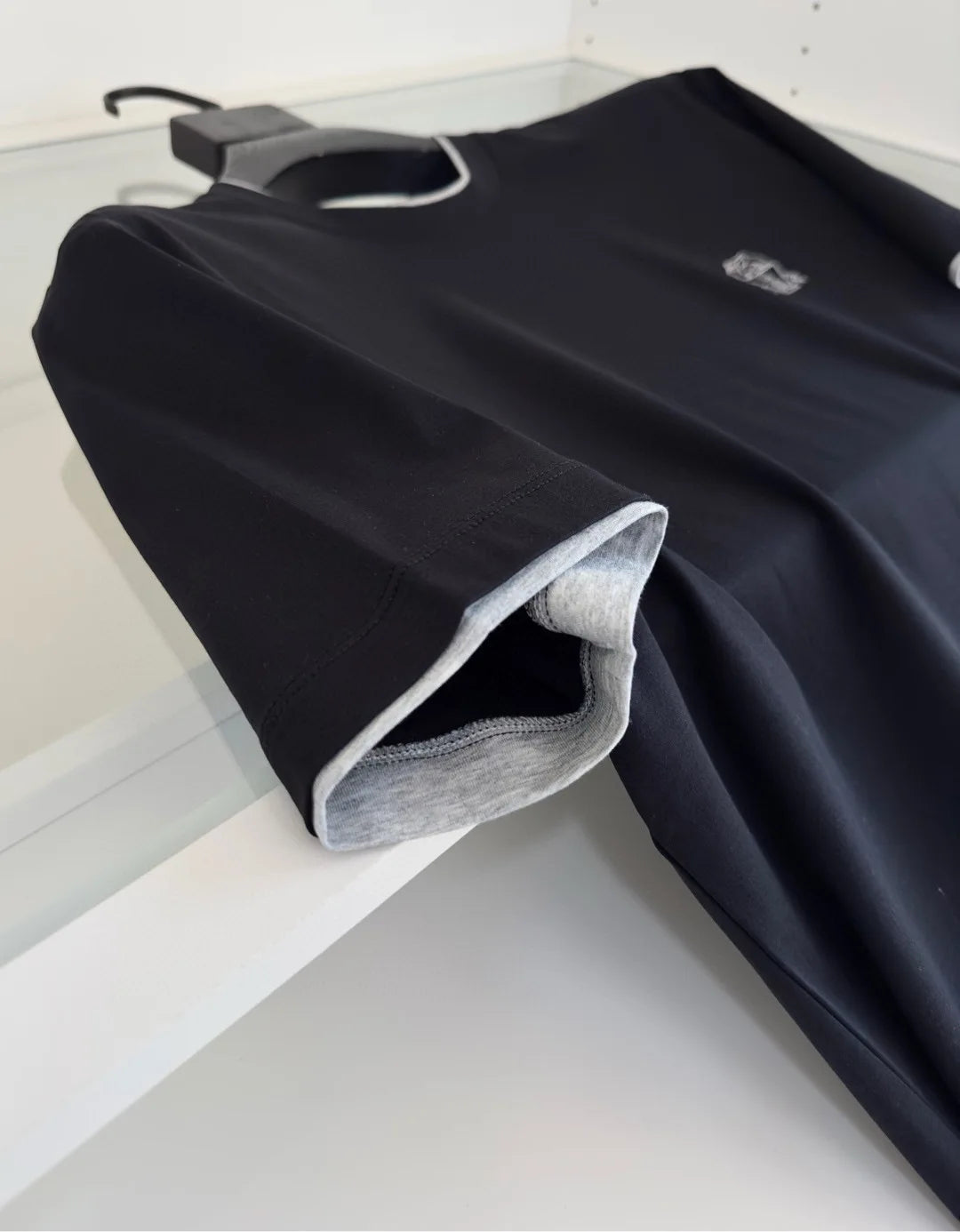 Italy BC men's clothing 25 summer new long-staple cotton breathable fake two fashion casual old money wind short-sleeved T-shirt