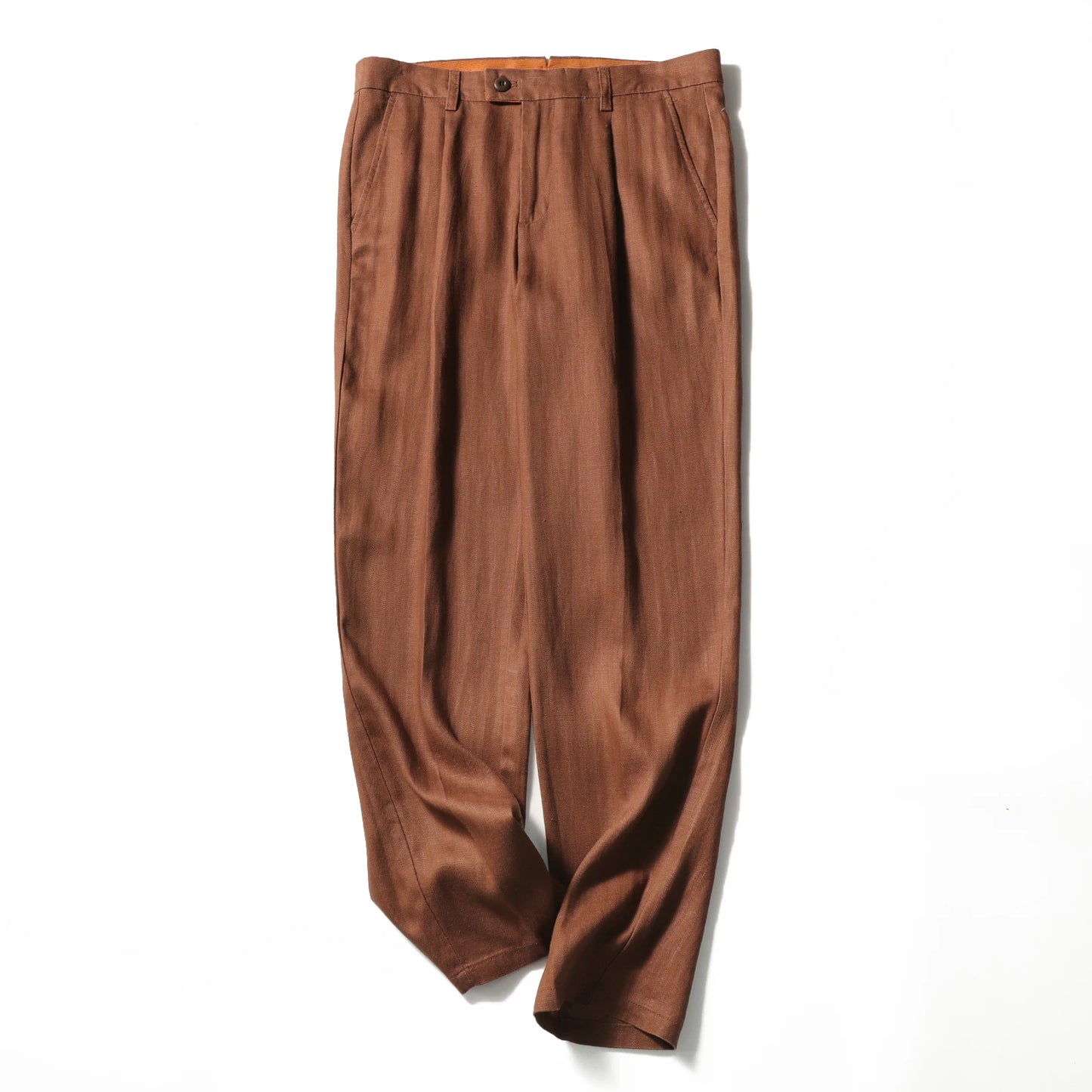 ZZ spring and summer new business casual cool tencel linen blend trousers