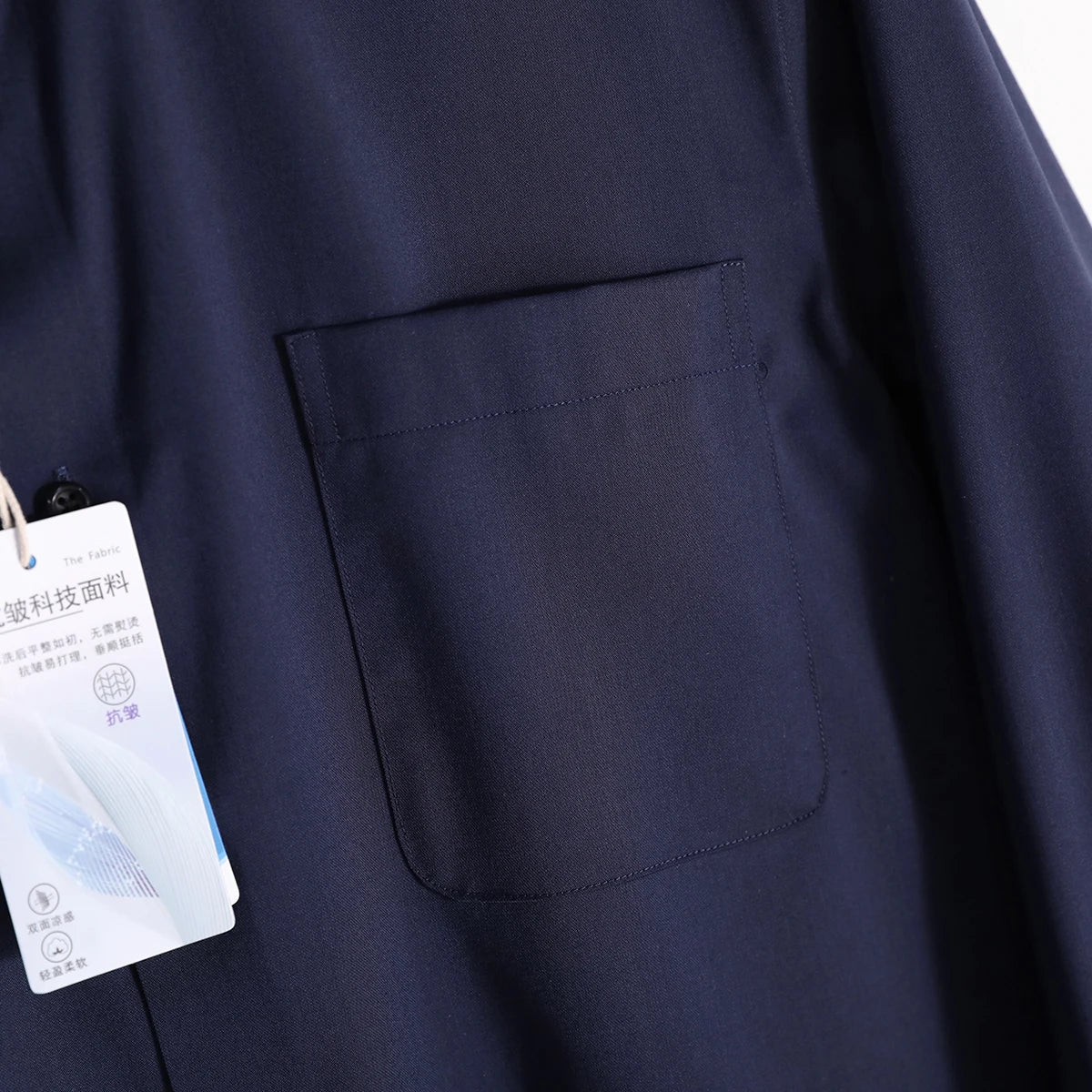 Italian luxury, spring new men's light business drape anti-wrinkle elastic long-sleeved shirt bottoming top