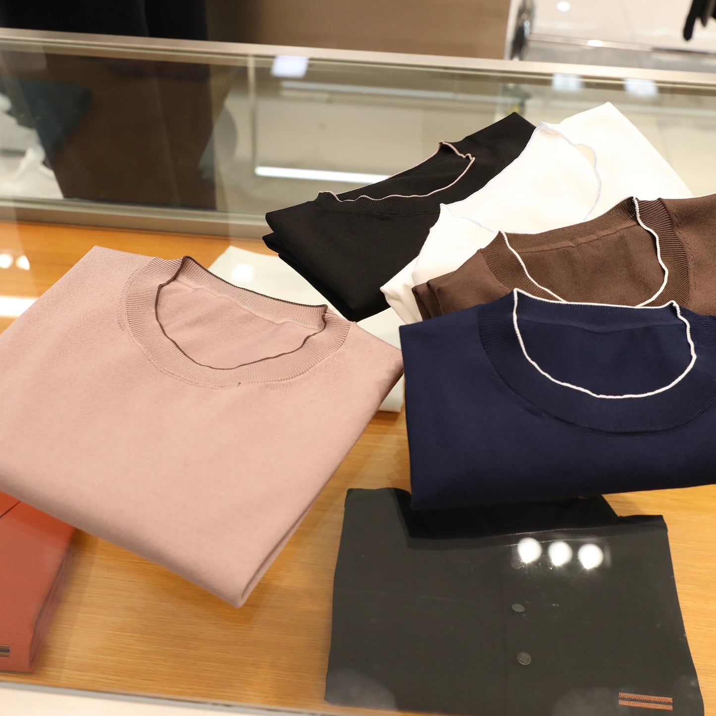 2025 summer new men's urban commuting solid color Tencel mulberry silk blended cool knitted short-sleeved T-shirt