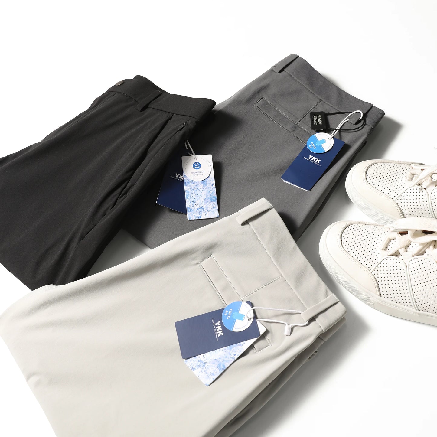 City traveler 2025 spring and summer new men's business casual cool trousers high elastic breathable trousers