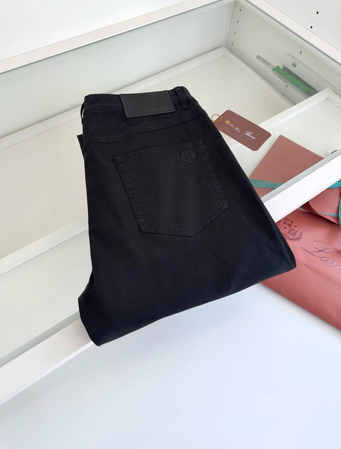 Italian LP men's clothing, spring and summer new solid color micro-elastic breathable simple fashion small straight casual pants