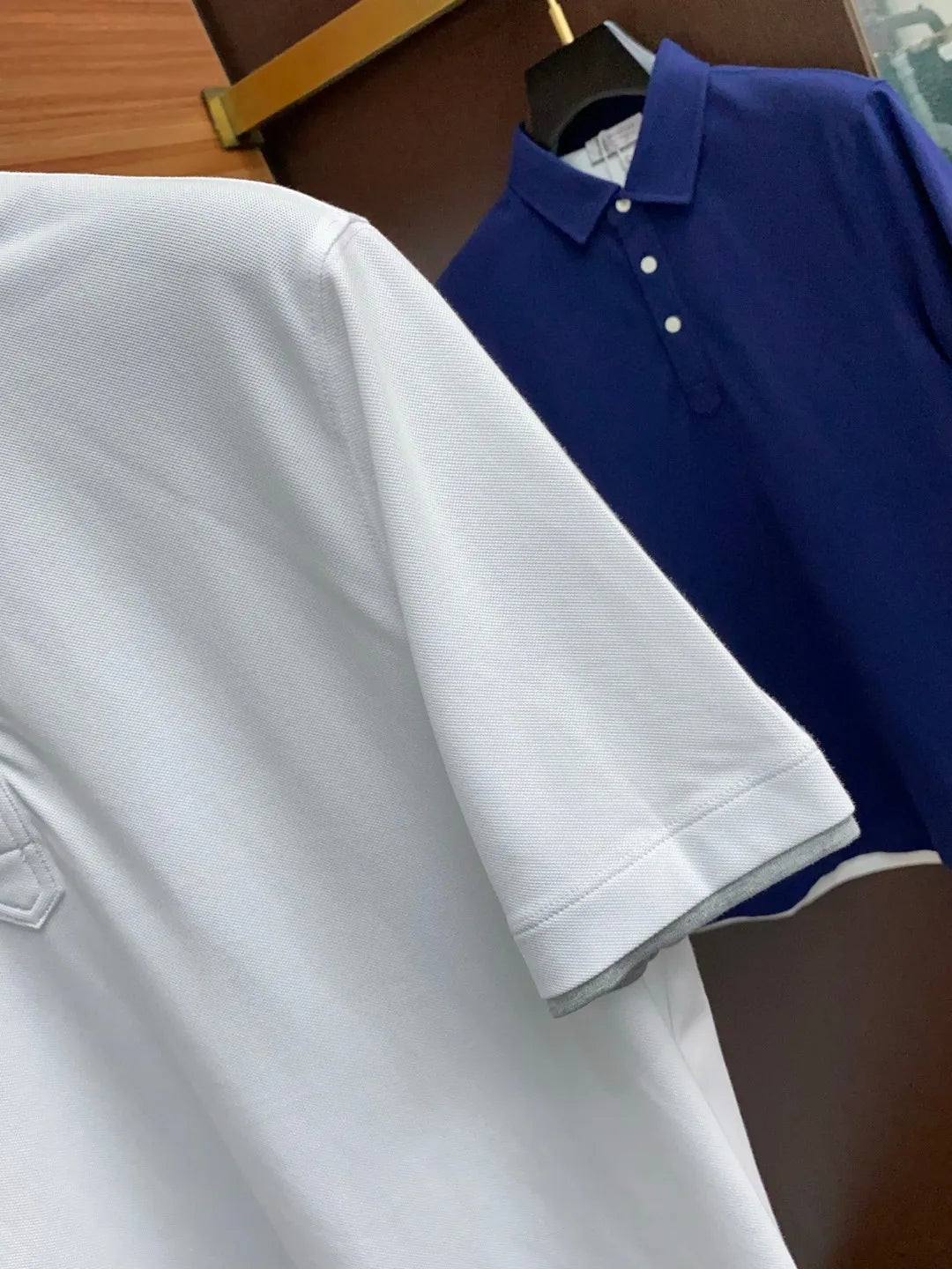 Italian old money style light luxury summer pure cotton lapel simple casual short-sleeved polo shirt