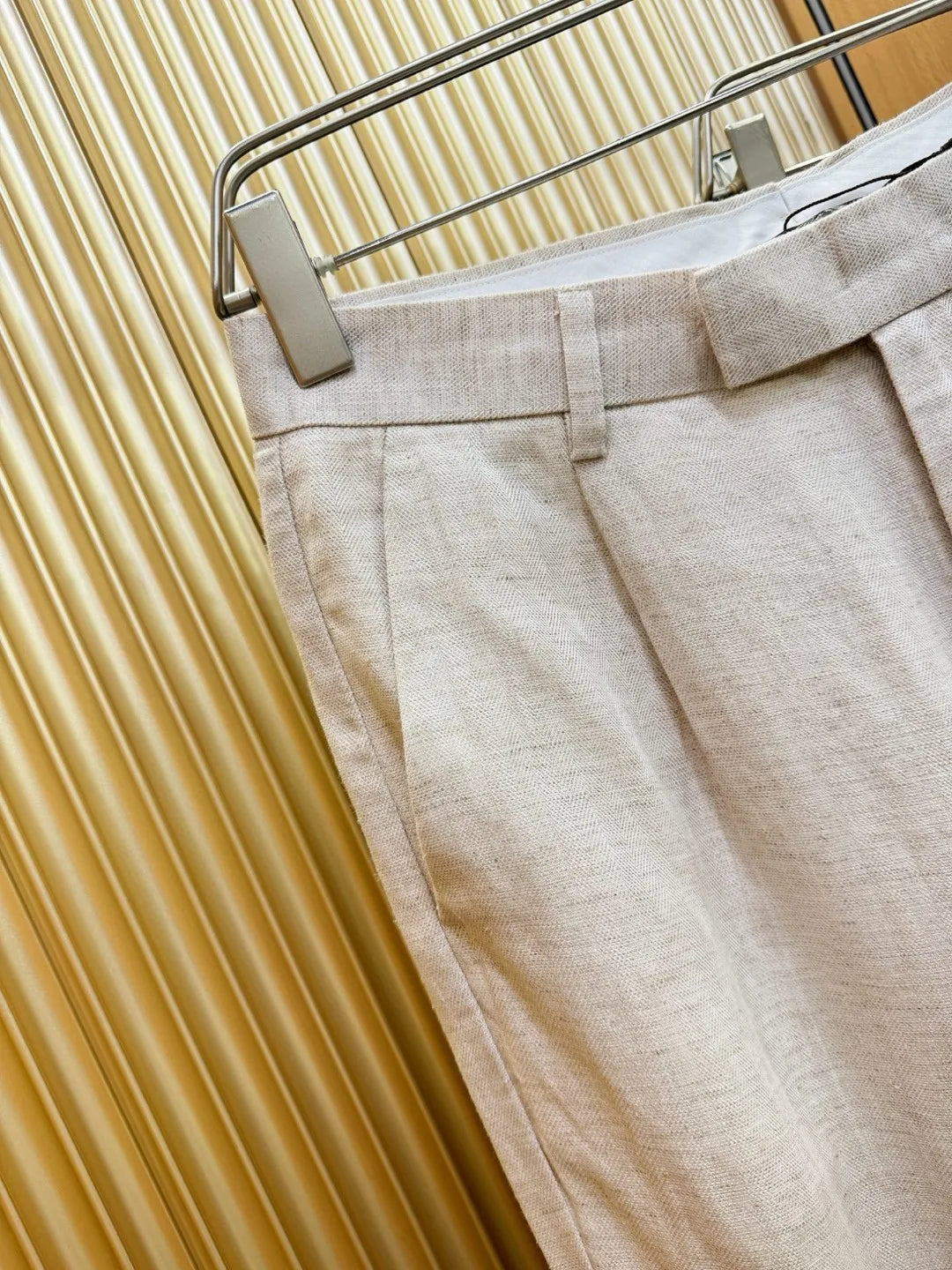 Italian LP light luxury minimalist summer high version straight pants business casual tencel linen pants men
