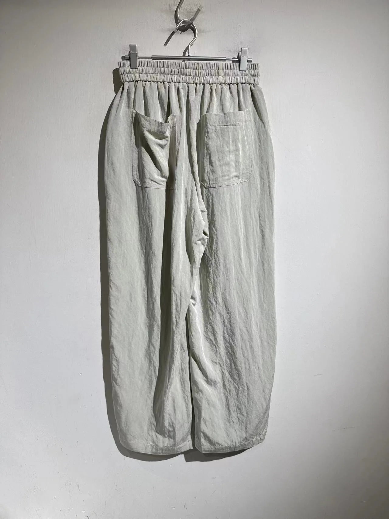Comfortable and simple, versatile high-grade elastic elastic waist drawstring straight loose casual pants men