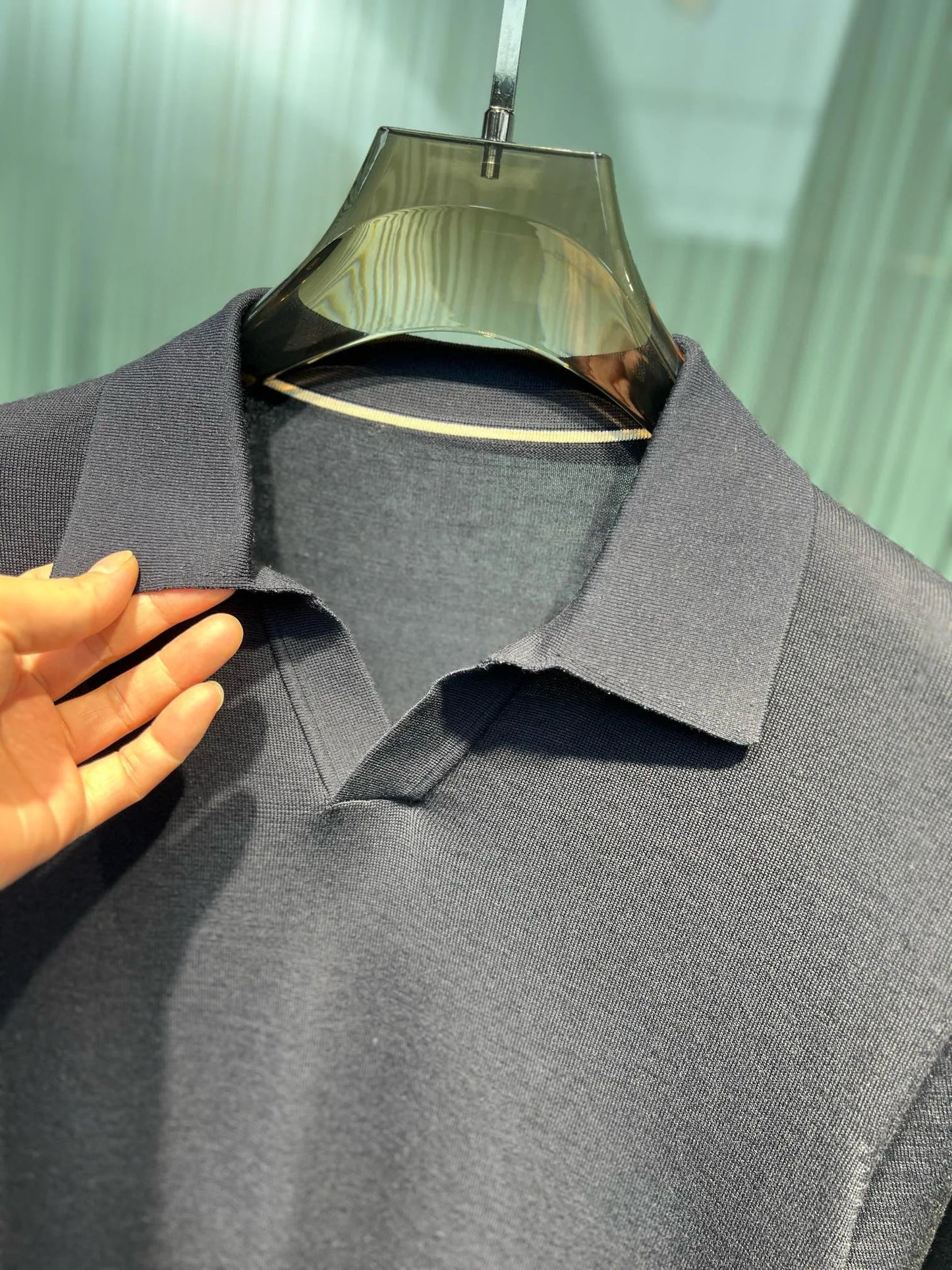 Old Money Style Summer New Mulberry Silk Blended Fabric Sweat Absorbing and Breathable Business Casual Short Sleeve Polo Shirt