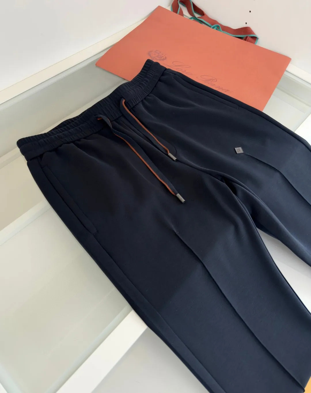 Italian LP Old Money Wind 25 Summer Cotton Blended Soft Elastic Waist Straightened Casual Pants