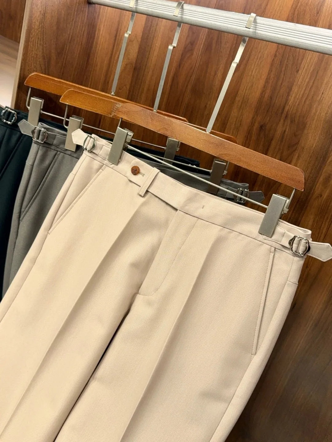 LP old money wind wool mixed tencel business casual straight pants