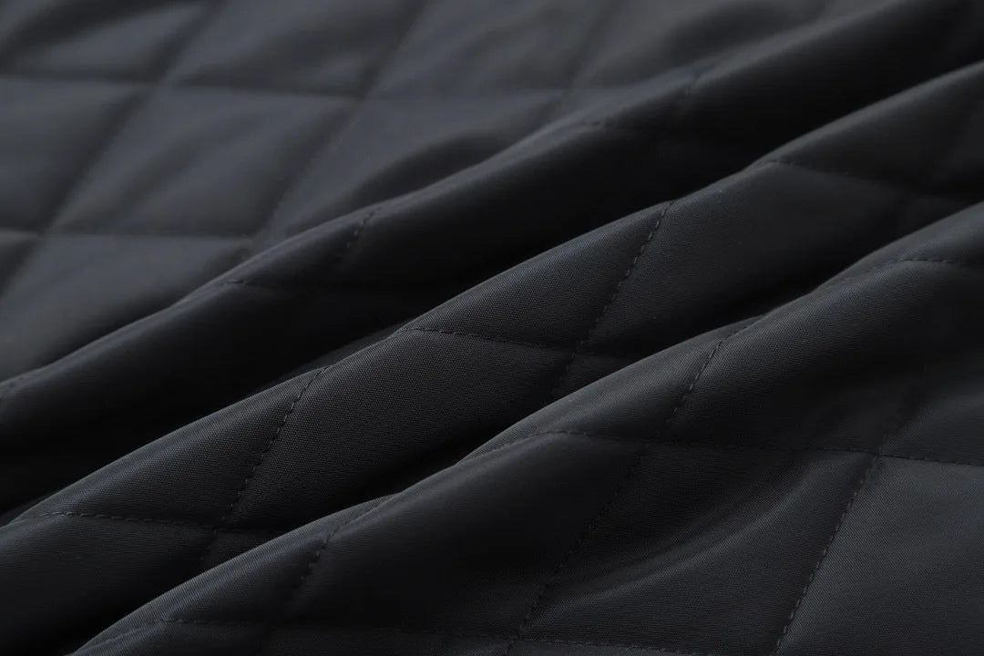 Classic LP Premium Textured Cashmere Woolen Lapel Rhombus Quilted Car Line Warm Camel Velvet Cotton Jacket