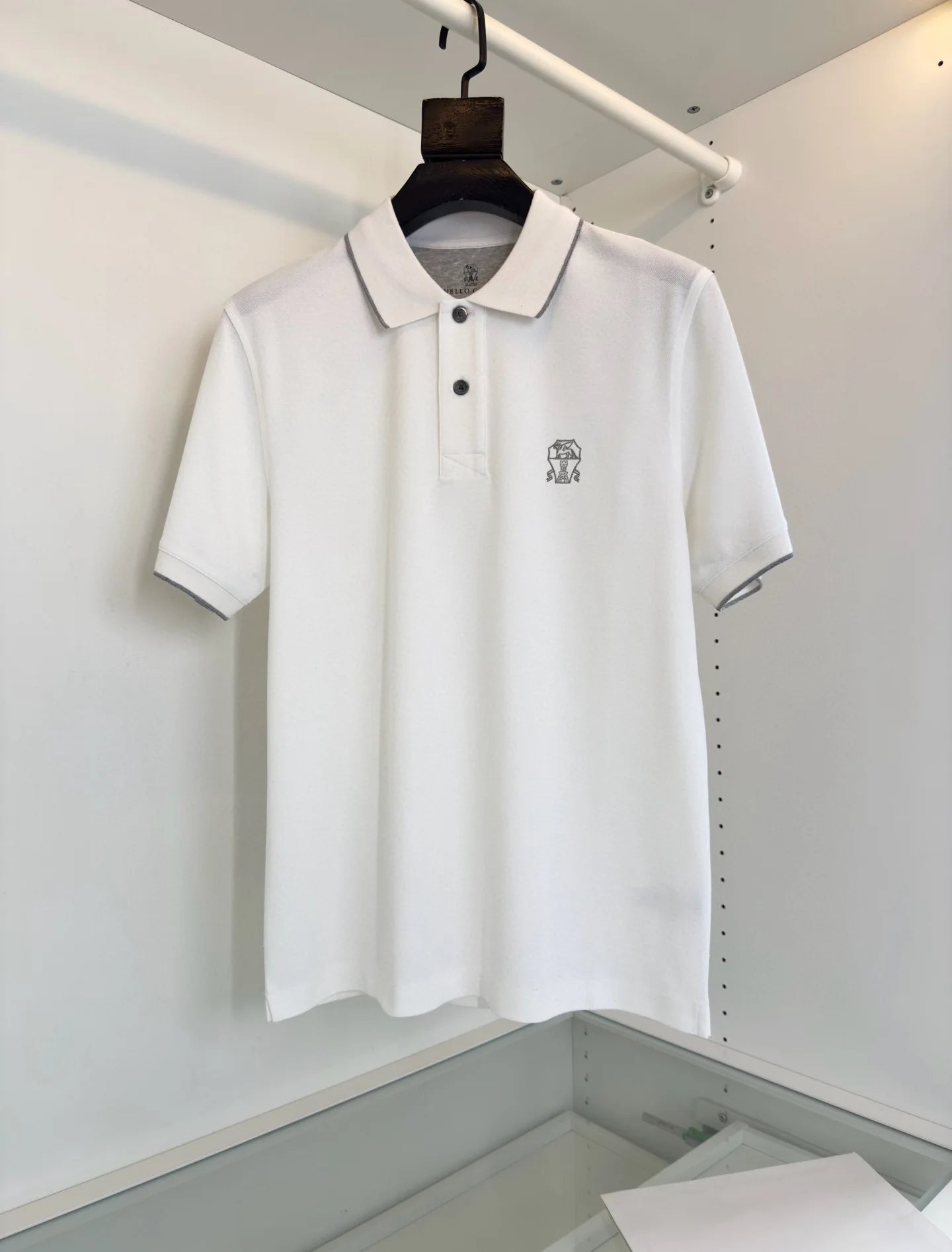 Italy BC 25 summer new Italian two-button contrasting color fashion casual old money wind short-sleeved polo shirt