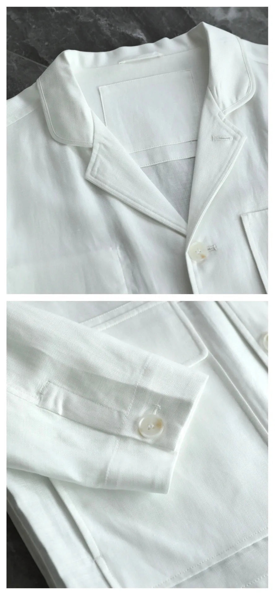 Low key old money style BC spring lyocell linen blend lapel jacket jacket