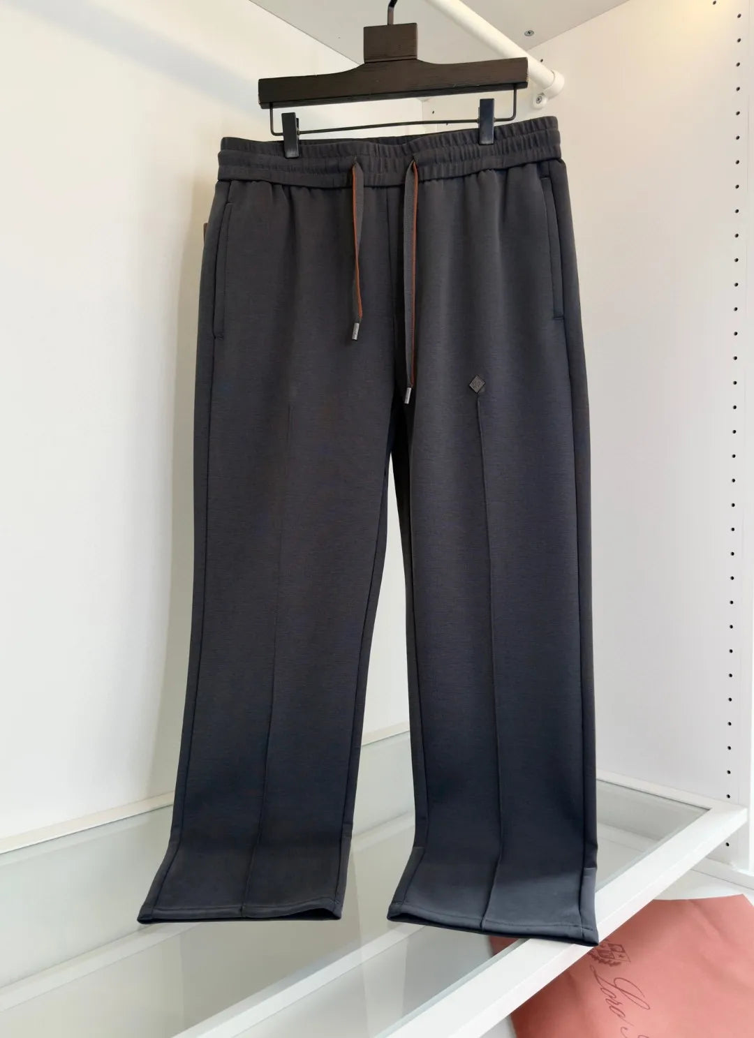 Italian LP Old Money Wind 25 Summer Cotton Blended Soft Elastic Waist Straightened Casual Pants
