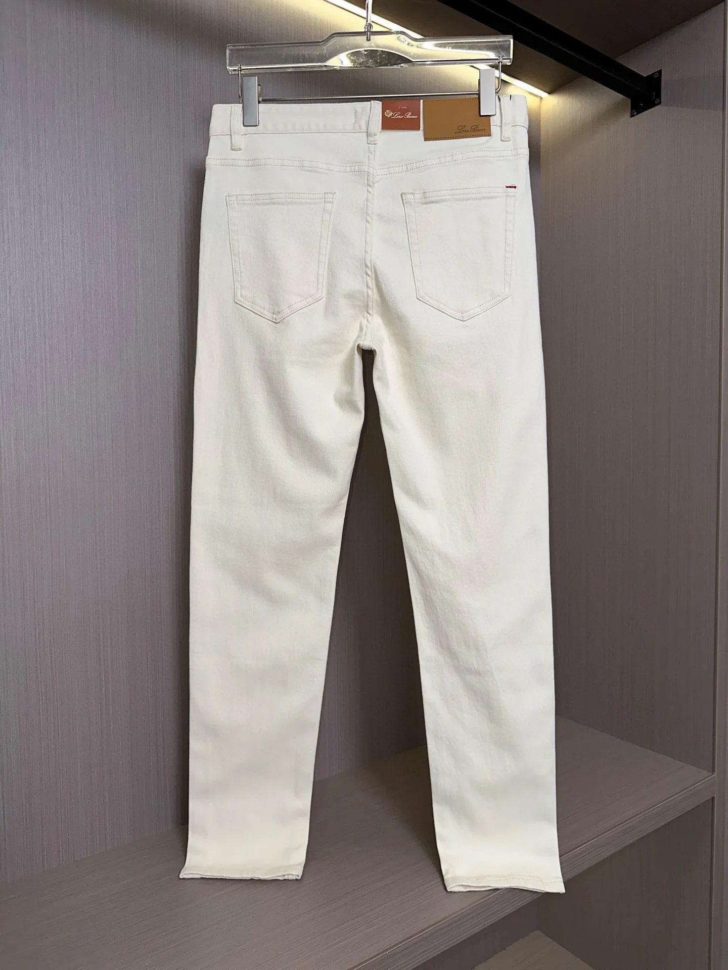 Italian LP spring and summer new washed micro-elastic breathable fashion casual old money wind small straight jeans