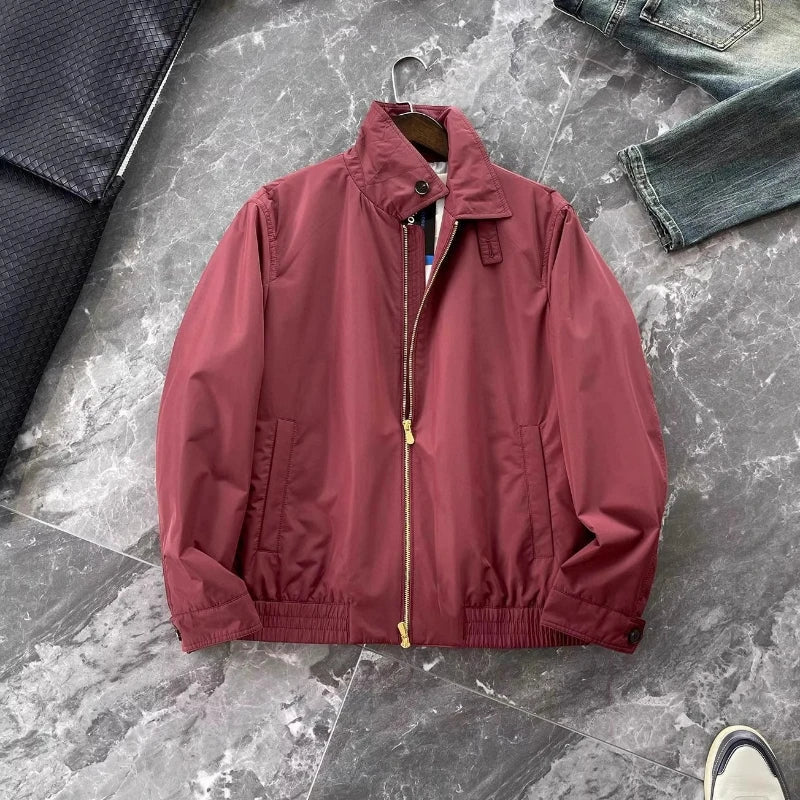 Italy BC men's clothing autumn and winter new fashion casual old money wind Harrington built-in thin cotton thermal jacket