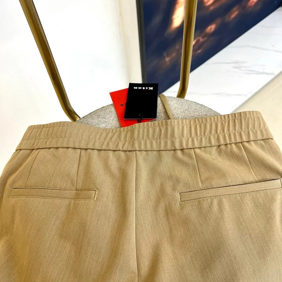 25 summer new kiton chiton men's solid color straight pants solid color simple fashion versatile casual pants trousers