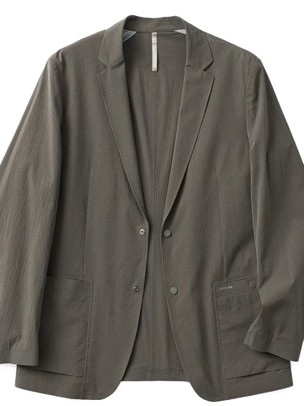 Spring and summer new men's light business leisure high-end urban outdoor breathable three-proof pressure rubber suit