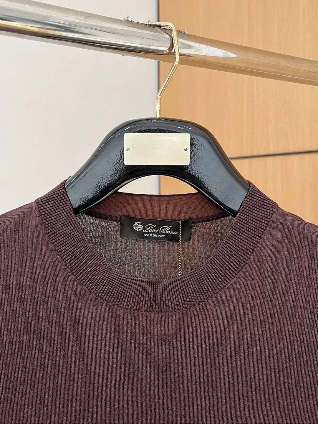 Italian LP Men's Spring/Summer New Collection Wool Sand Thread Cotton Simple Fashion Round Neck Knitted Short Sleeve T-shirt