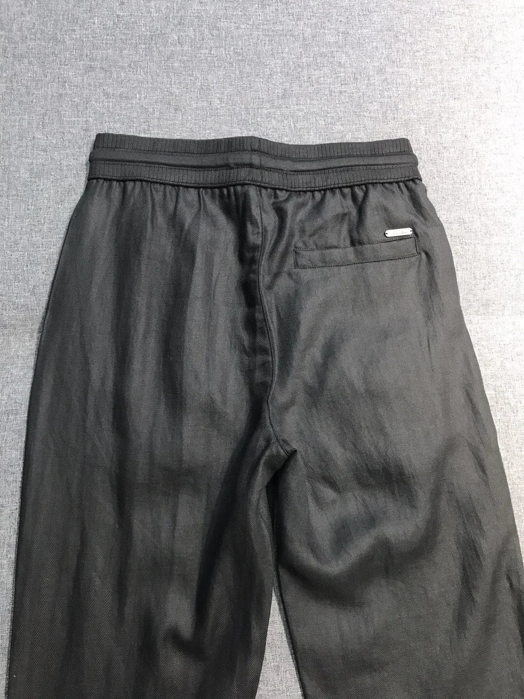 Italian LP European and American light luxury men's clothing linen Tencel elastic waist tether straight casual pants
