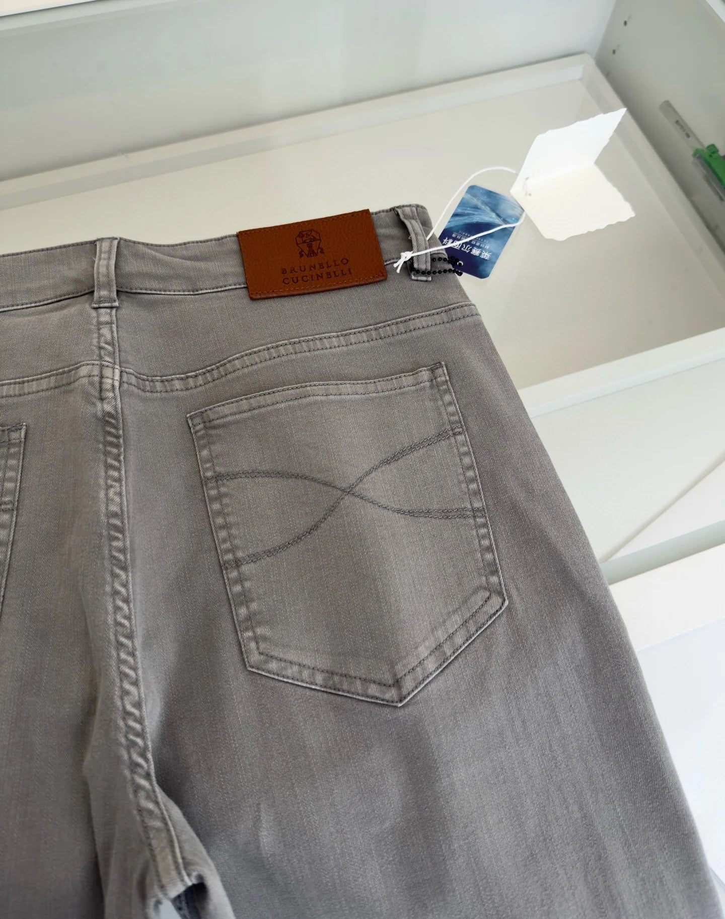 Italy BC men's spring and summer new mulberry silk cool breathable fashion casual small straight jeans