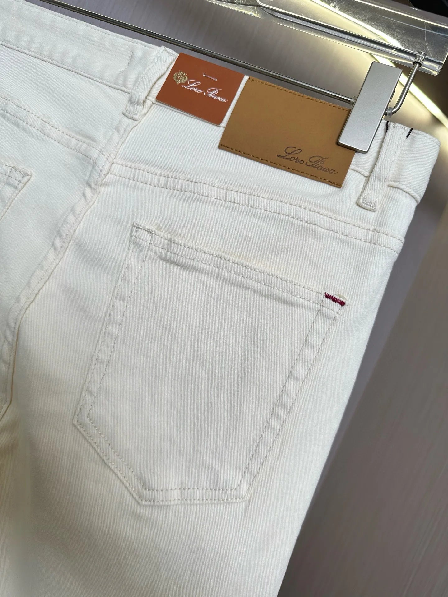 Italian LP spring and summer new washed micro-elastic breathable fashion casual old money wind small straight jeans