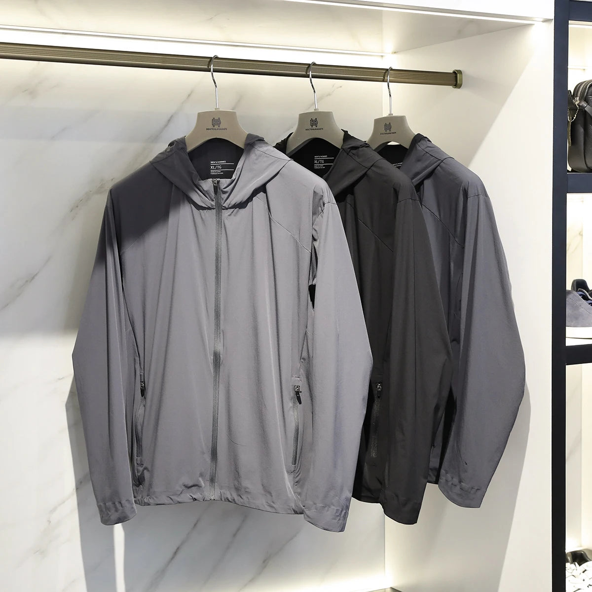 2025 summer new men's outdoor elastic light waterproof jacket breathable quick-drying jacket